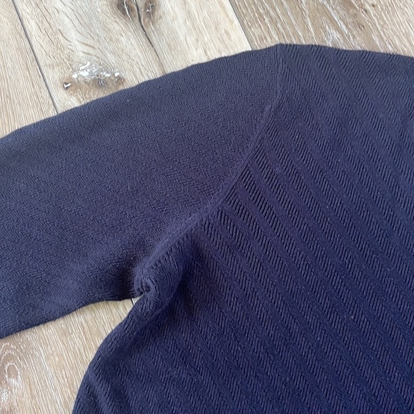 Ted Baker Nathe Navy Blue Textured Sweater - Picture 5 of 9